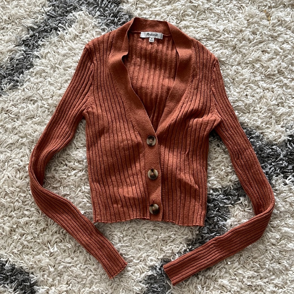 Madewell Orange Cardigan
